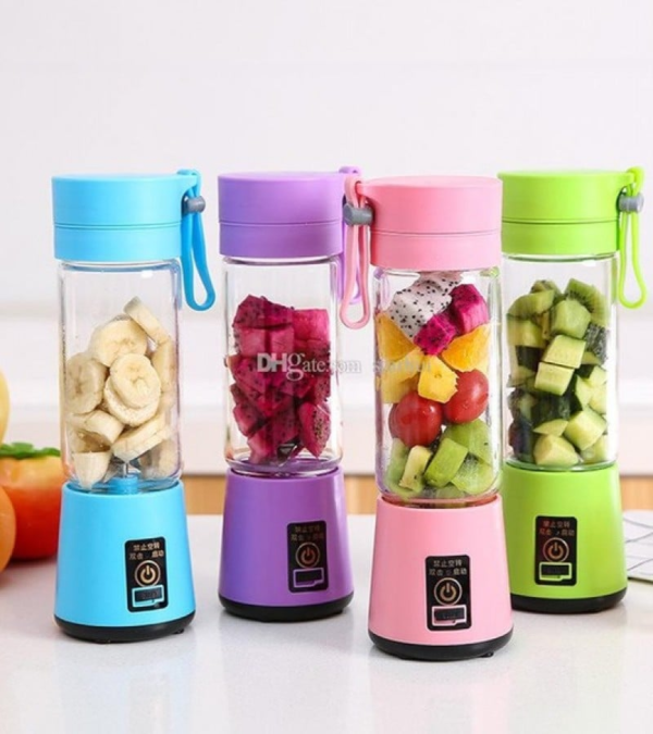 ortable USB Rechargeable Juicer Blender – 6 Blade Mini Electric Smoothie Maker | 380ml Personal Size Fruit Mixer Cup | Compact & Powerful Travel Blender - Image 5